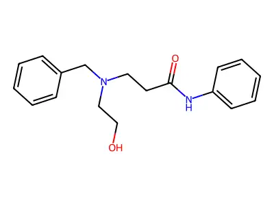 3-[benzyl(2-hydroxyethyl)amino]-N-phenylpropanamide structure