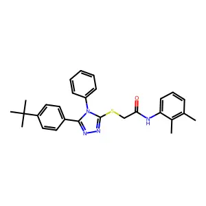 2-{[5-(4-tert-butylphenyl)-4-phenyl-4H-1,2,4-triazol-3-yl]sulfanyl}-N-(2,3-dimethylphenyl)acetamide structure