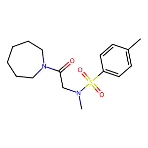 N-[2-(azepan-1-yl)-2-oxoethyl]-N,4-dimethylbenzenesulfonamide structure