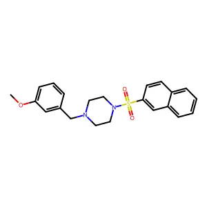 1-[(3-Methoxyphenyl)methyl]-4-naphthalen-2-ylsulfonylpiperazine structure