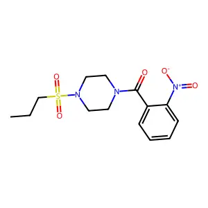(2-Nitrophenyl)-(4-propylsulfonylpiperazin-1-yl)methanone structure