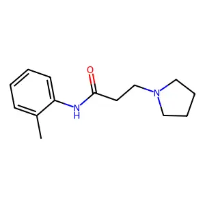 N-(2-methylphenyl)-3-pyrrolidin-1-ylpropanamide structure