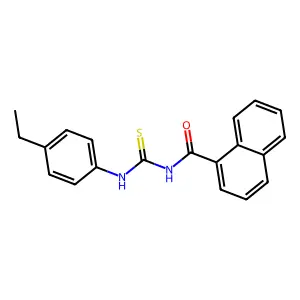 N-[(4-ethylphenyl)carbamothioyl]naphthalene-1-carboxamide structure