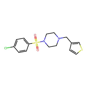 1-(4-Chlorophenyl)sulfonyl-4-(thiophen-3-ylmethyl)piperazine structure