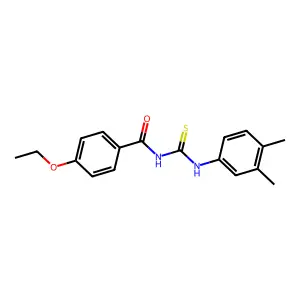 N-[(3,4-dimethylphenyl)carbamothioyl]-4-ethoxybenzamide structure