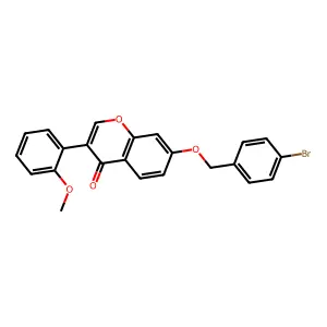 7-[(4-Bromophenyl)methoxy]-3-(2-methoxyphenyl)chromen-4-one structure
