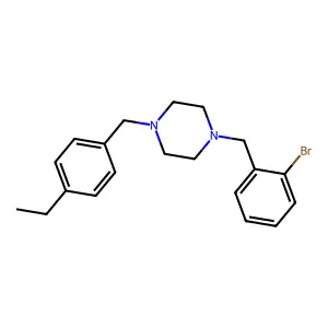 1-[(2-Bromophenyl)methyl]-4-[(4-ethylphenyl)methyl]piperazine structure