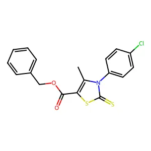 Benzyl 3-(4-chlorophenyl)-4-methyl-2-sulfanylidene-1,3-thiazole-5-carboxylate structure
