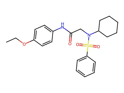 2-[benzenesulfonyl(cyclohexyl)amino]-N-(4-ethoxyphenyl)acetamide structure