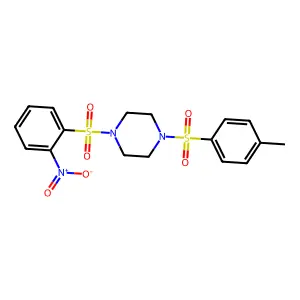 1-(4-Methylphenyl)sulfonyl-4-(2-nitrophenyl)sulfonylpiperazine structure