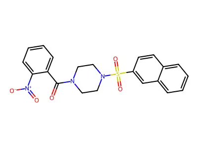 (4-Naphthalen-2-ylsulfonylpiperazin-1-yl)-(2-nitrophenyl)methanone structure