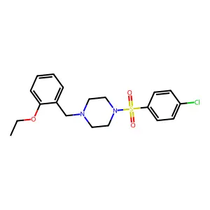 1-[(4-Chlorophenyl)sulfonyl]-4-(2-ethoxybenzyl)piperazine structure