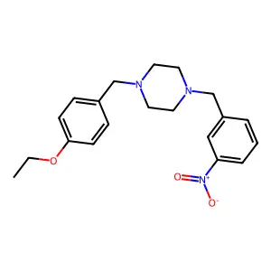 1-[(4-Ethoxyphenyl)methyl]-4-[(3-nitrophenyl)methyl]piperazine structure