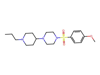 1-(4-Methoxyphenyl)sulfonyl-4-(1-propylpiperidin-4-yl)piperazine structure