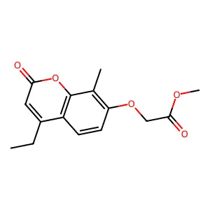 methyl [(4-ethyl-8-methyl-2-oxo-2H-chromen-7-yl)oxy]acetate structure