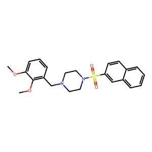 1-[(2,3-Dimethoxyphenyl)methyl]-4-naphthalen-2-ylsulfonylpiperazine structure