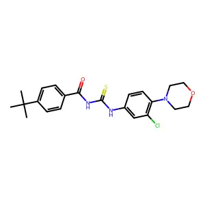 4-tert-butyl-N-[(3-chloro-4-morpholin-4-ylphenyl)carbamothioyl]benzamide structure