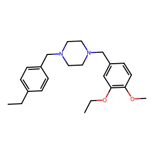 1-(3-Ethoxy-4-methoxybenzyl)-4-(4-ethylbenzyl)piperazine structure