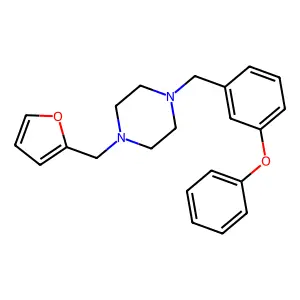 1-(Furan-2-ylmethyl)-4-[(3-phenoxyphenyl)methyl]piperazine structure