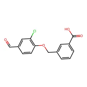 3-((2-Chloro-4-formylphenoxy)methyl)benzoic acid structure