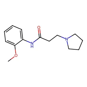 N-(2-methoxyphenyl)-3-pyrrolidin-1-ylpropanamide structure
