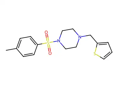 1-[(4-Methylphenyl)sulfonyl]-4-(2-thienylmethyl)piperazine structure