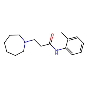 3-(azepan-1-yl)-N-(2-methylphenyl)propanamide structure