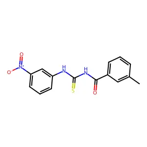 3-methyl-N-[(3-nitrophenyl)carbamothioyl]benzamide structure