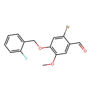 2-Bromo-4-((2-fluorobenzyl)oxy)-5-methoxybenzaldehyde structure