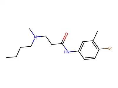 N-(4-bromo-3-methylphenyl)-3-[butyl(methyl)amino]propanamide structure