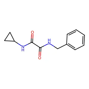 N-benzyl-N'-cyclopropylethanediamide structure