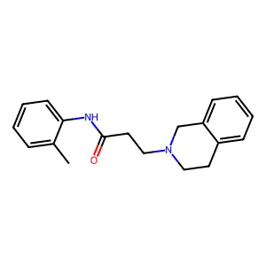3-(3,4-dihydro-1H-isoquinolin-2-yl)-N-(2-methylphenyl)propanamide structure
