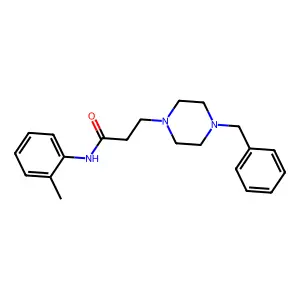 3-(4-benzylpiperazin-1-yl)-N-(2-methylphenyl)propanamide structure