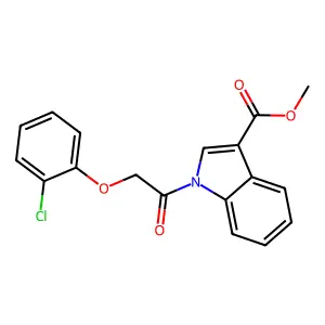 Methyl 1-[2-(2-chlorophenoxy)acetyl]indole-3-carboxylate structure