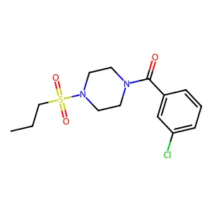 (3-Chlorophenyl)-(4-propylsulfonylpiperazin-1-yl)methanone structure