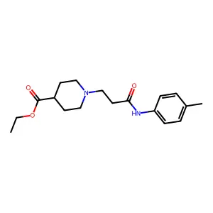 Ethyl 1-[3-oxo-3-(4-toluidino)propyl]-4-piperidinecarboxylate structure