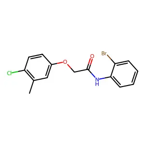 N-(2-bromophenyl)-2-(4-chloro-3-methylphenoxy)acetamide structure