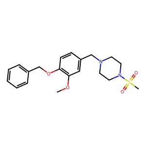1-[4-(Benzyloxy)-3-methoxybenzyl]-4-(methylsulfonyl)piperazine structure