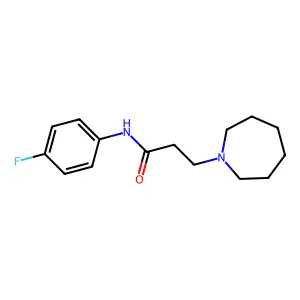 3-(azepan-1-yl)-N-(4-fluorophenyl)propanamide structure