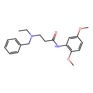 3-[benzyl(ethyl)amino]-N-(2,5-dimethoxyphenyl)propanamide structure