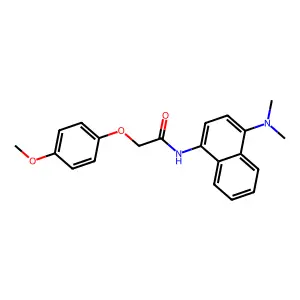 N-[4-(dimethylamino)naphthalen-1-yl]-2-(4-methoxyphenoxy)acetamide structure