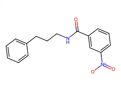 3-nitro-N-(3-phenylpropyl)benzamide structure