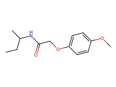 N-butan-2-yl-2-(4-methoxyphenoxy)acetamide structure