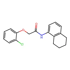 2-(2-chlorophenoxy)-N-(5,6,7,8-tetrahydronaphthalen-1-yl)acetamide structure