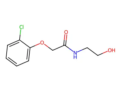 2-(2-chlorophenoxy)-N-(2-hydroxyethyl)acetamide structure