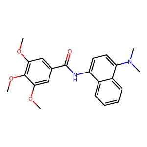 N-[4-(dimethylamino)naphthalen-1-yl]-3,4,5-trimethoxybenzamide structure