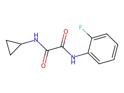 N-cyclopropyl-N'-(2-fluorophenyl)ethanediamide structure
