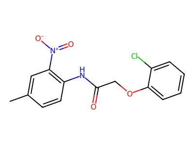 2-(2-chlorophenoxy)-N-(4-methyl-2-nitrophenyl)acetamide structure