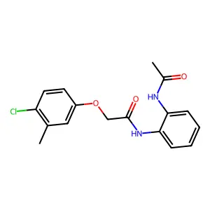 N-(2-acetamidophenyl)-2-(4-chloro-3-methylphenoxy)acetamide structure