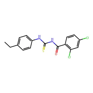 2,4-dichloro-N-[(4-ethylphenyl)carbamothioyl]benzamide structure